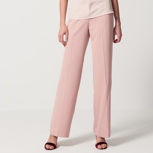 Mohito - Eleganckie spodnie z prostą nogawką i zaprasowanym kantem - Różowy Mohito bezowy 32 