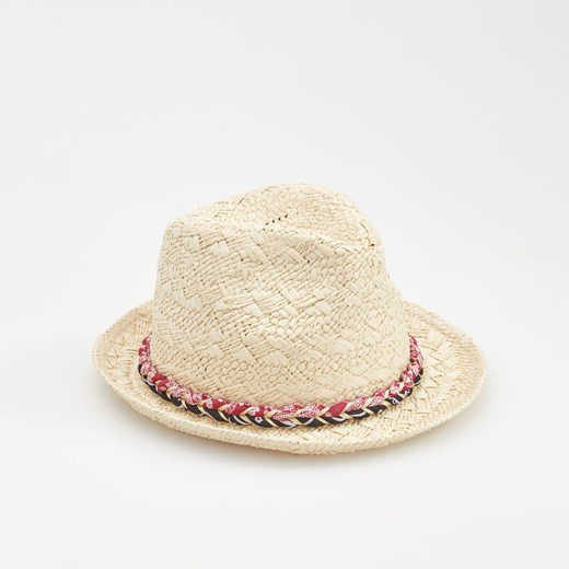 Reserved - Słomkowy kapelusz - Kremowy Reserved bezowy M 