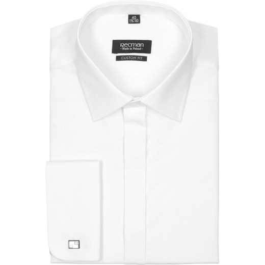 koszula saverne 9001 na spinki custom fit biały