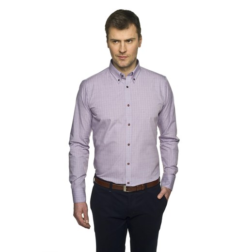 koszula croft 2066 długi rękaw slim fit fiolet