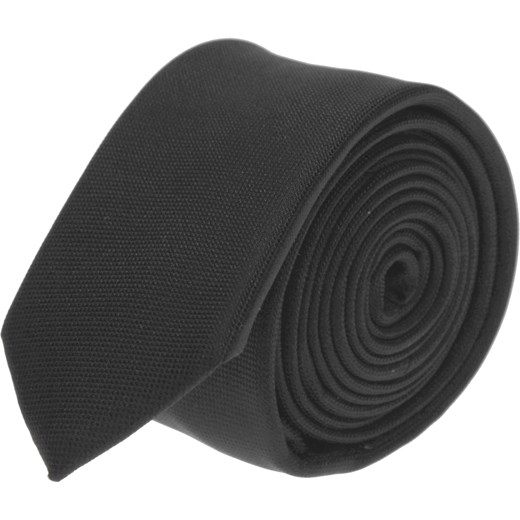 krawat platinum czarny slim 200