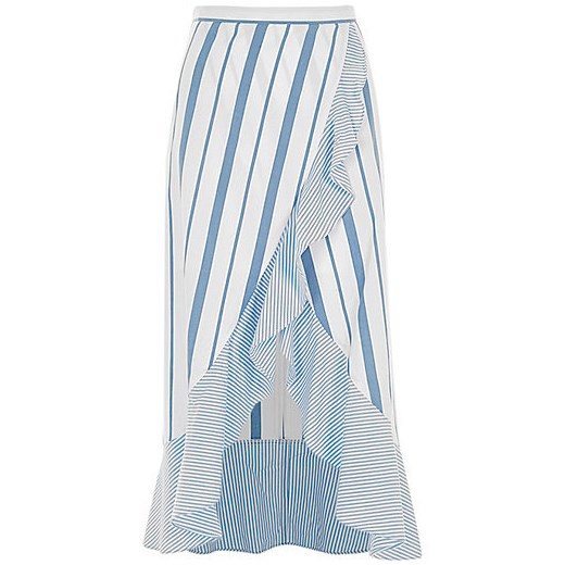 Blue stripe print strappy cami bralet 