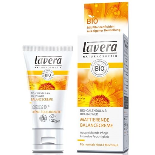 Lavera Faces matujący krem przywracający równowagę z bio-nagietkiem i bio-imbirem 30ml kosmetyki-maya zolty masła