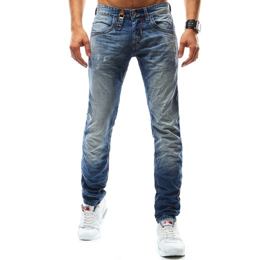 Spodnie jeansowe męskie niebieskie (ux0922) Dstreet   