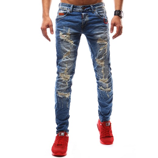 Spodnie jeansowe męskie niebieskie (ux0924) Dstreet   