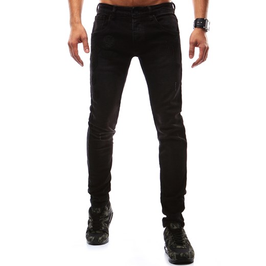 Spodnie jeansowe męskie czarne (ux0910) Dstreet   