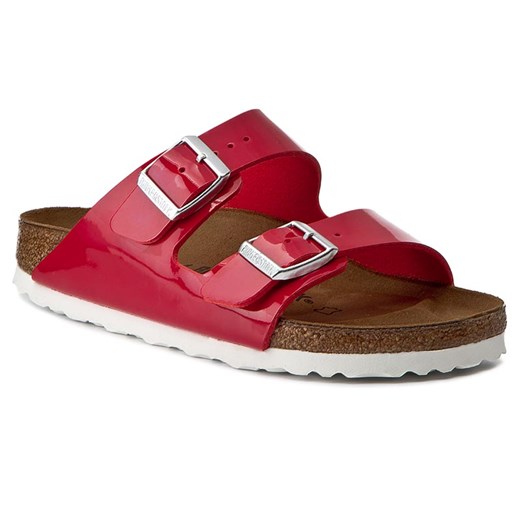 Klapki BIRKENSTOCK - Arizona 1005283 Tango Red Patent Birkenstock czerwony 35 eobuwie.pl