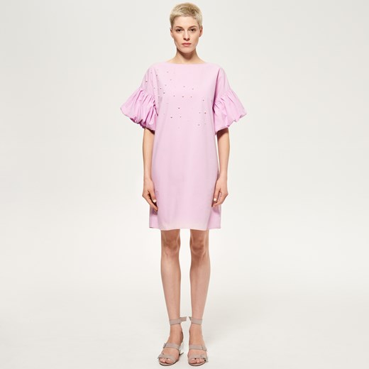 Reserved - Sukienka z bufiastymi rękawami - Różowy rozowy Reserved 42 