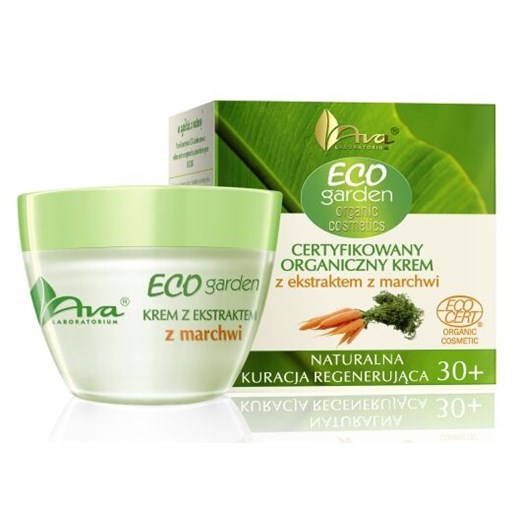 Ava Eco Garden certyfikowany organiczny krem z ekstraktem z marchwi kosmetyki-maya zielony regenerujący