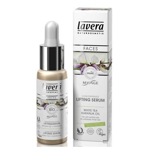 Lavera My Age serum ujędrniające z wyciagiem z bio-białej herbaty i olejem karanja kosmetyki-maya bialy ochronny