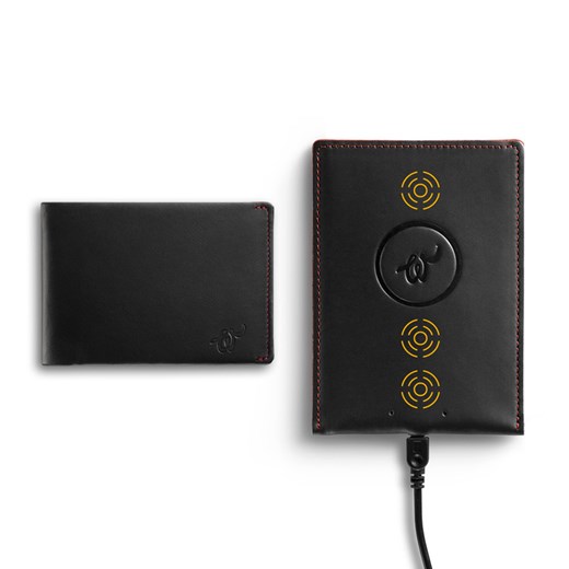 Flash Sale - Magnetic Wireless Charging Pad Black + Woolet 1.0 Black (-50 %)  czarny  Woolet
