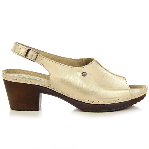 Złote sandały damskie skórzane Helios 223 Helios  37 okazyjna cena ButyRaj.pl 