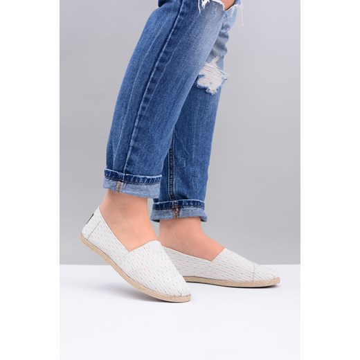 Damskie Białe Espadryle Lniane Trampki Spido niebieski 40 BUTOSKLEP.PL