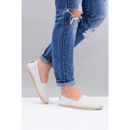 Damskie Białe Espadryle Lniane Trampki Spido niebieski 40 BUTOSKLEP.PL