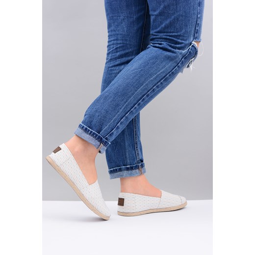 Damskie Białe Espadryle Lniane Trampki Spido niebieski 38 BUTOSKLEP.PL