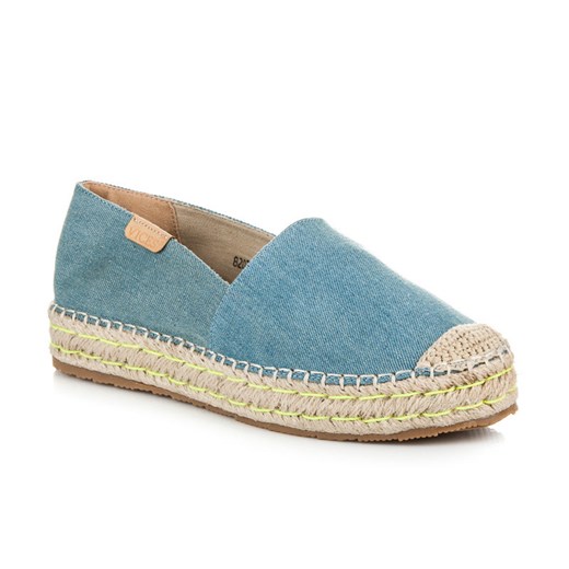 JEANSOWE ESPADRYLKI NA PLATFORMIE mietowy Czasnabuty.pl 41 okazyjna cena  