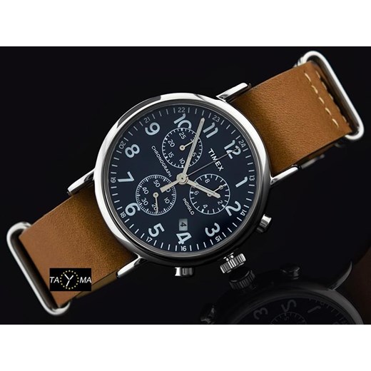 Brązowy zegarek TIMEX analogowy 