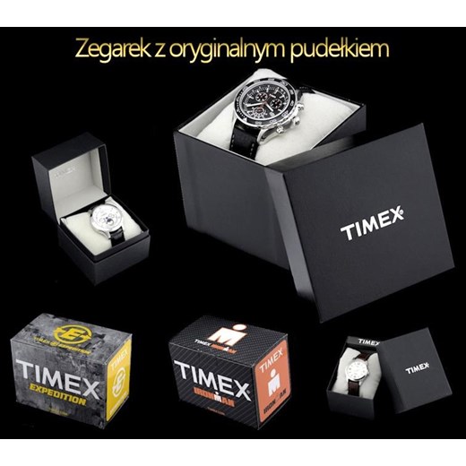 Zegarek złoty TIMEX analogowy 