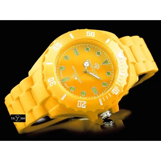 Zegarek Perfect żółty analogowy 