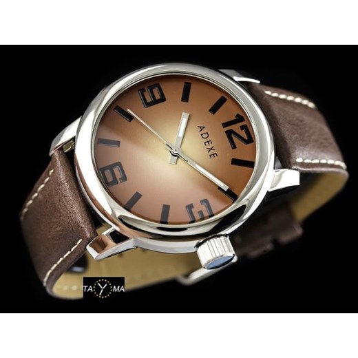 Zegarek Adexe brązowy analogowy 