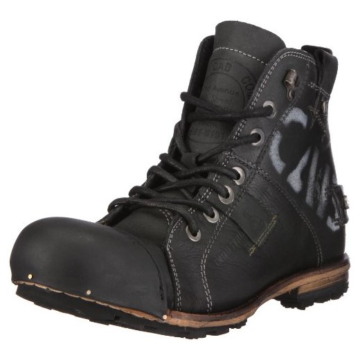 Yellow Cab Industrial męska Biker Boots, kolor: czarny (czarny)