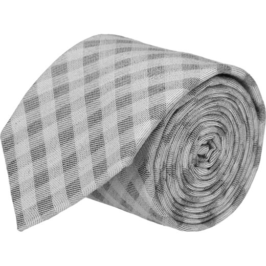 krawat cotton szary classic 202