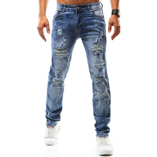 Spodnie jeansowe męskie niebieskie UX0935