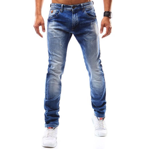 Spodnie jeansowe męskie niebieskie (ux0946)