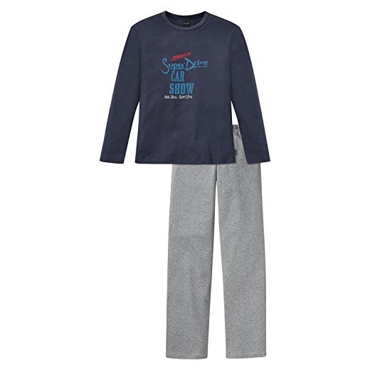 Piżama dwuczęściowa Schiesser Anzug lang dla chłopców, kolor: niebieski szary Schiesser sprawdź dostępne rozmiary promocja Amazon 