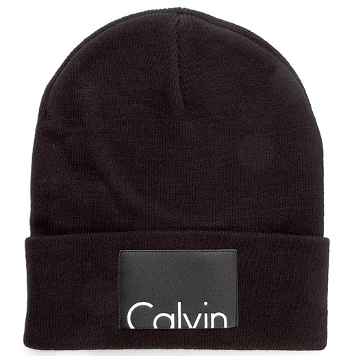 Czapka męska CALVIN KLEIN BLACK LABEL - Calvin Beanie K50K503213 001 Calvin Klein Black Label czarny  eobuwie.pl
