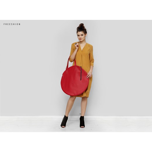 FreeBagThree - skórzana torba czerwona na DaWanda.pl Dawanda.pl czerwony uniwersalny DaWanda promocyjna cena