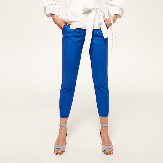 Reserved - Spodnie z paskiem - Niebieski Reserved niebieski 34;36;38;40;42;44;46 