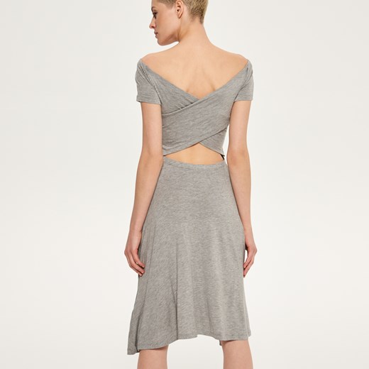 Reserved - Sukienka z krótkimi rękawami - Szary bezowy Reserved L;M;S;XS 