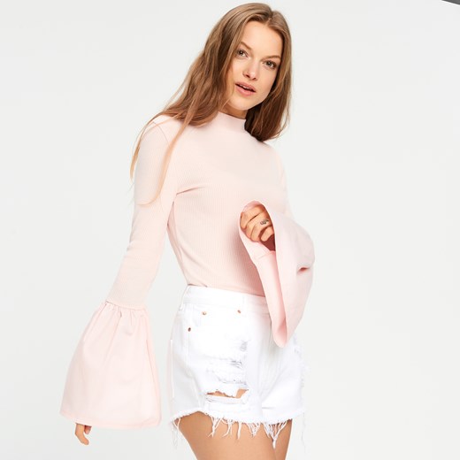 Cropp - Ladies` sweater - Różowy Cropp bezowy L 