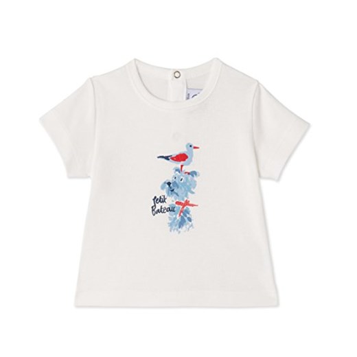 Petit Bateau T-shirt baby - młody, kolor: biały  Petit Bateau sprawdź dostępne rozmiary Amazon
