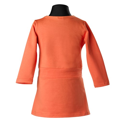 Wygodna dresowa tunika dla dziewczynki - pomarańczowy
