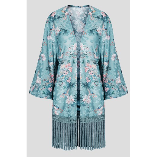 Kimono z frędzlami niebieski Orsay 38 orsay.com