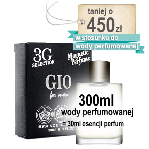 Esencja Perfum odp. Acqua di Gio Armani /30ml 3G Magnetic Perfume bialy  esencjaperfum.pl