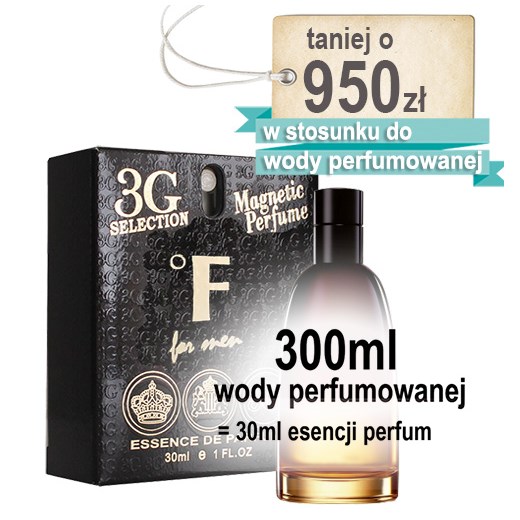 Esencja Perfum odp. Fahrenheit Dior /30ml czarny 3G Magnetic Perfume  esencjaperfum.pl