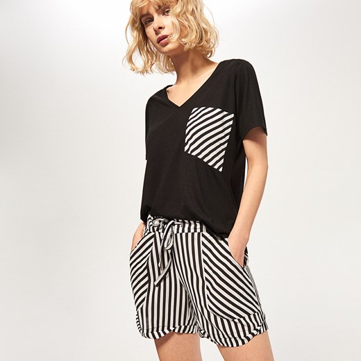 Reserved - Dwuczęściowa piżama w paski - Czarny Reserved szary XL 