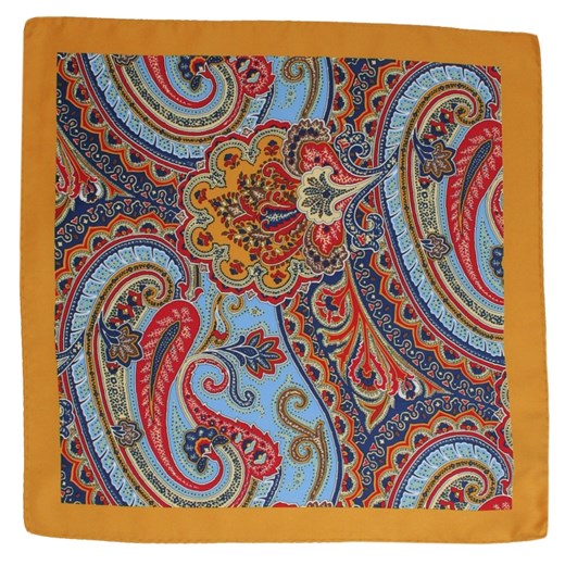 Kolorowa Poszetka w Orientalny Wzór, Paisley - 33x33 cm - CHATTIER POSZCH0225