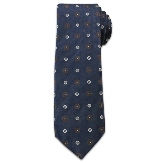 Stylowy Krawat Męski w Grochy i Kwiatki- Chattier- 6,5cm- Kolorowy KRCH0954 ze sklepu JegoSzafa.pl w kategorii Krawaty - zdjęcie 37282935