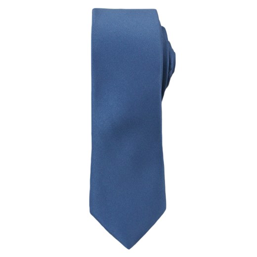 Niebieski, Jednokolorowy Krawat ŚLEDŹ (Wąski) - 5 cm KRCH0920