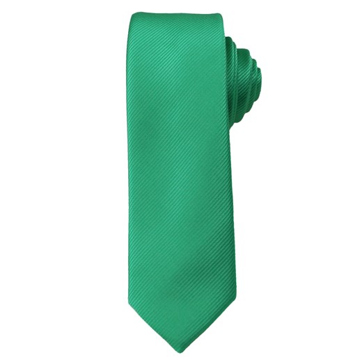 Krawat Męski, ŚLEDŹ (Wąski) w Delikatny Prążek - 5 cm -  Angelo di Monti, Zielony KRADM1200 ze sklepu JegoSzafa.pl w kategorii Krawaty - zdjęcie 37283498