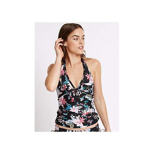 Floral Print Triangle Tankini Top  Marks & Spencer bezowy  Marks&Spencer