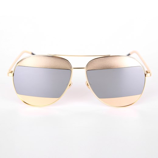 Okulary przeciwsłoneczne z czarnymi szkłami MIAMI złote