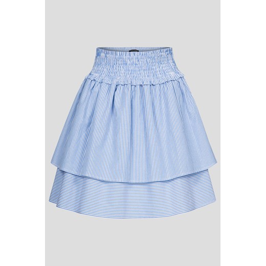 Rozkloszowana mini-spódniczka w prążki niebieski Orsay XL orsay.com