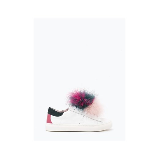 Patrizia Pepe - Sneakersy z pomponami z piór Patrizia Pepe bialy Patriza Pepe