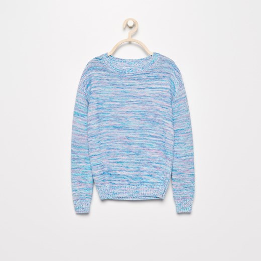 Reserved - Bawełniany sweter - Turkusowy niebieski Reserved 152 