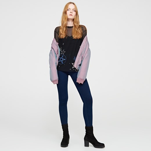 Cropp - Ladies` jeans trousers - Granatowy Cropp czarny 38 